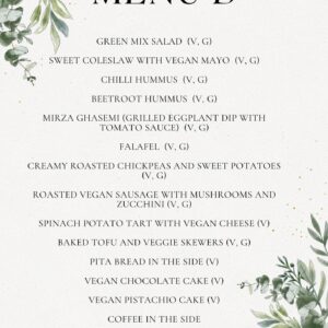 Banu menu B (per guest)