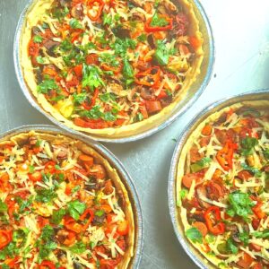 Vegan sausage tart
